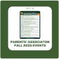 Parents' Association Upcoming Events Parents' Association Upcoming Events