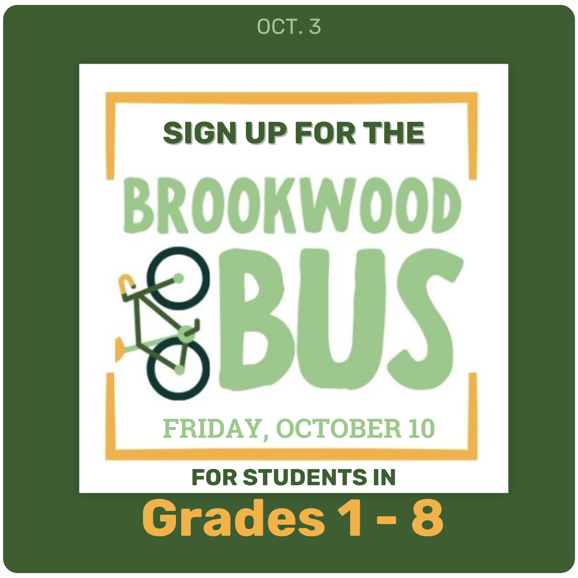 Brookwood Bike Bus 2025 – Sign Up, Details
