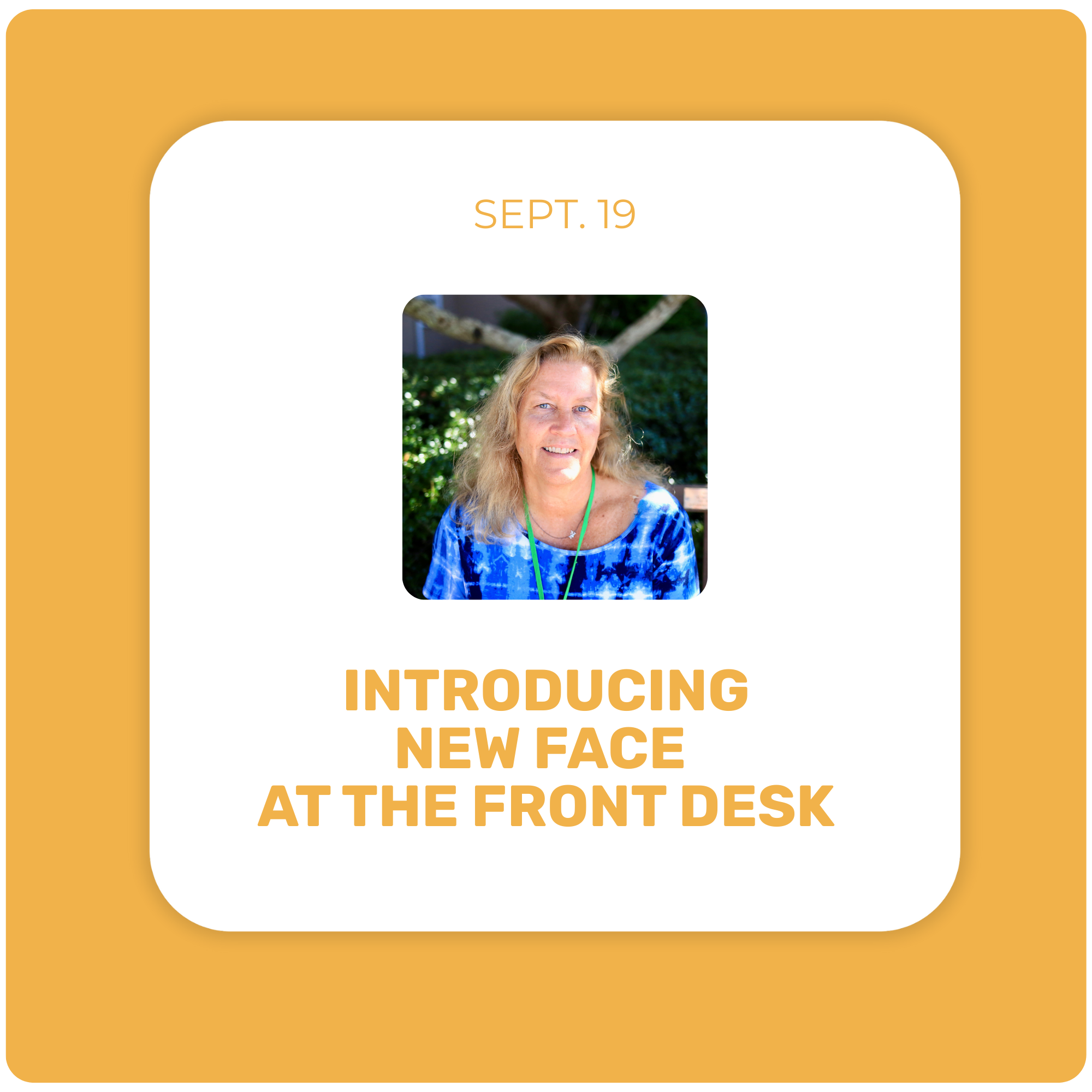 New Face at the Front Desk