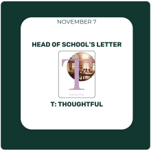 Head of School's Letter - November 7, 2025 - Thoughtful Head of School's Letter - November 7, 2025 - Thoughtful