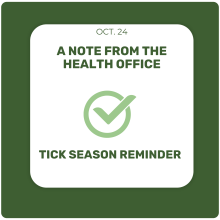 Tick Season Reminder Tick Season Reminder