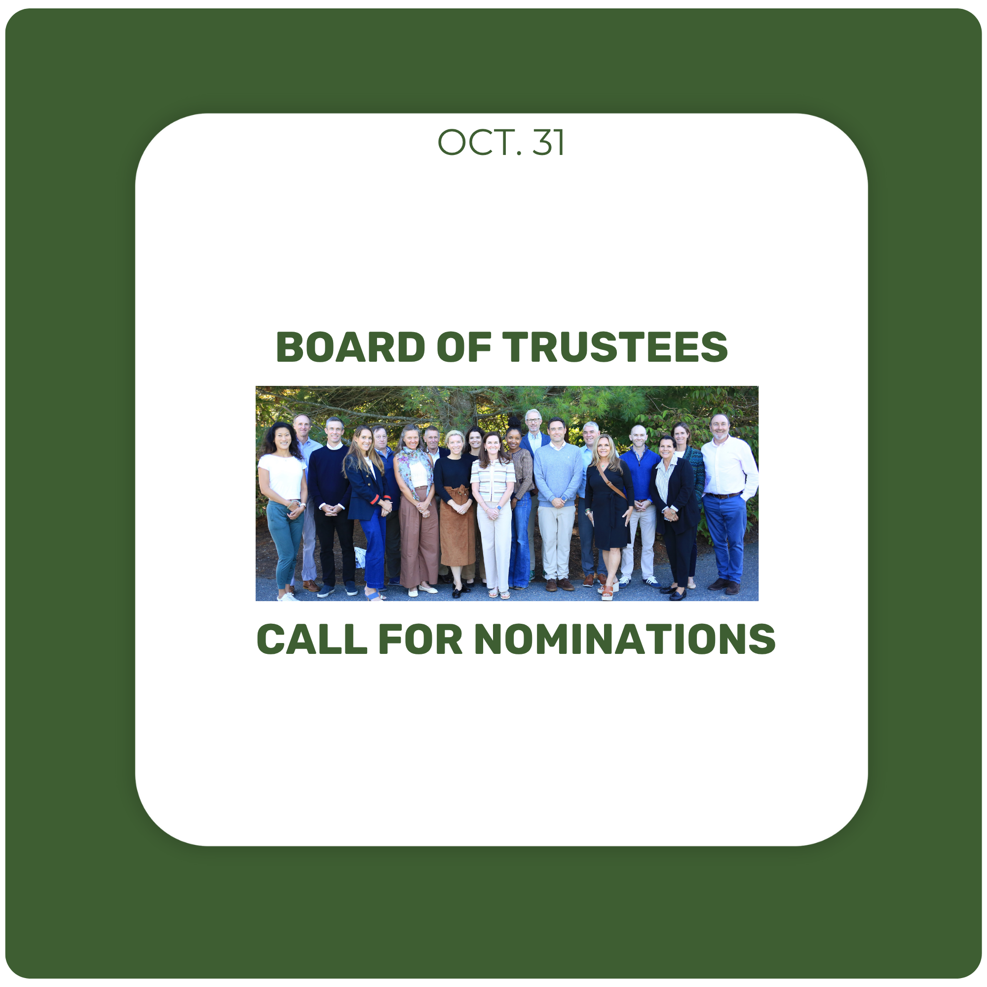 Nominate Candidates for Brookwood’s Board of Trustees Nominate Candidates for Brookwood’s Board of Trustees