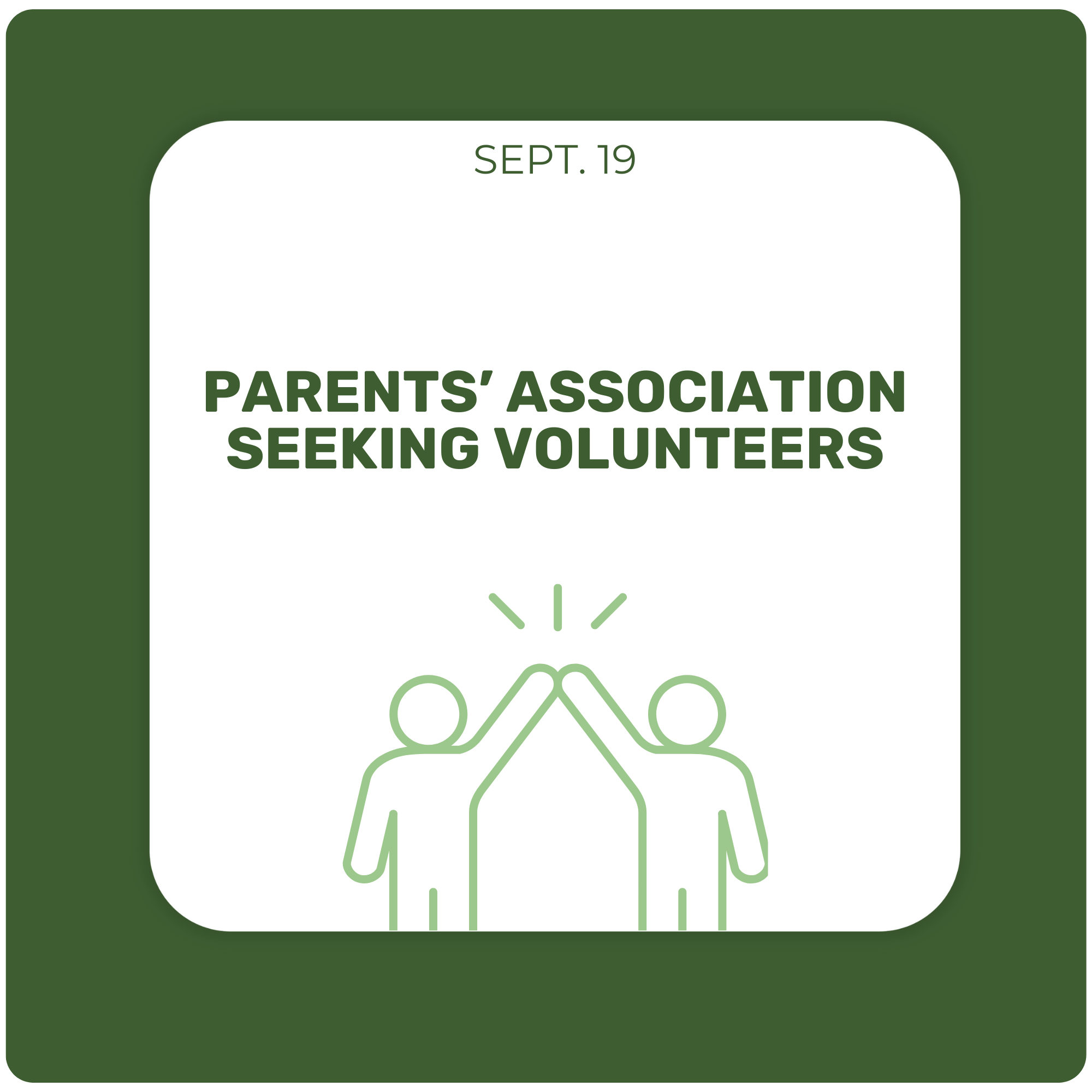 Calling All Parent Volunteers!