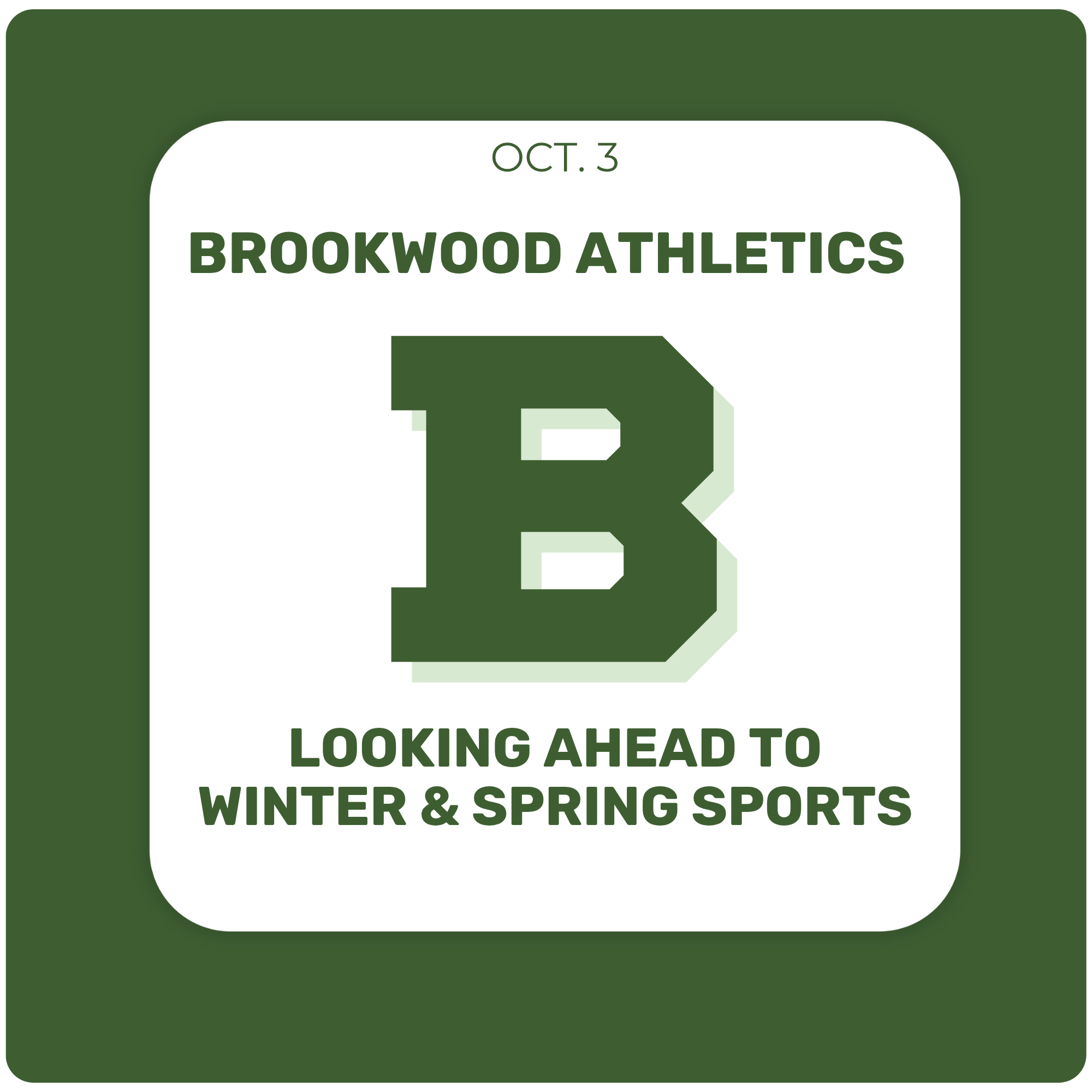 Looking Ahead to Winter & Spring Sports 2026