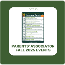Parents' Association Upcoming Events