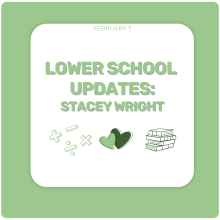 LOWER SCHOOL UPDATES February 7, 2025 - Stacey Wright LOWER SCHOOL UPDATES February 7, 2025 - Stacey Wright