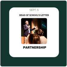 Head of School's Letter - September 5 - Partnership Head of School's Letter - September 5 - Partnership