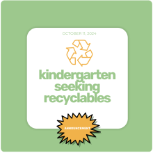 Kindergarten Seeking Recyclables Kindergarten Seeking Recyclables
