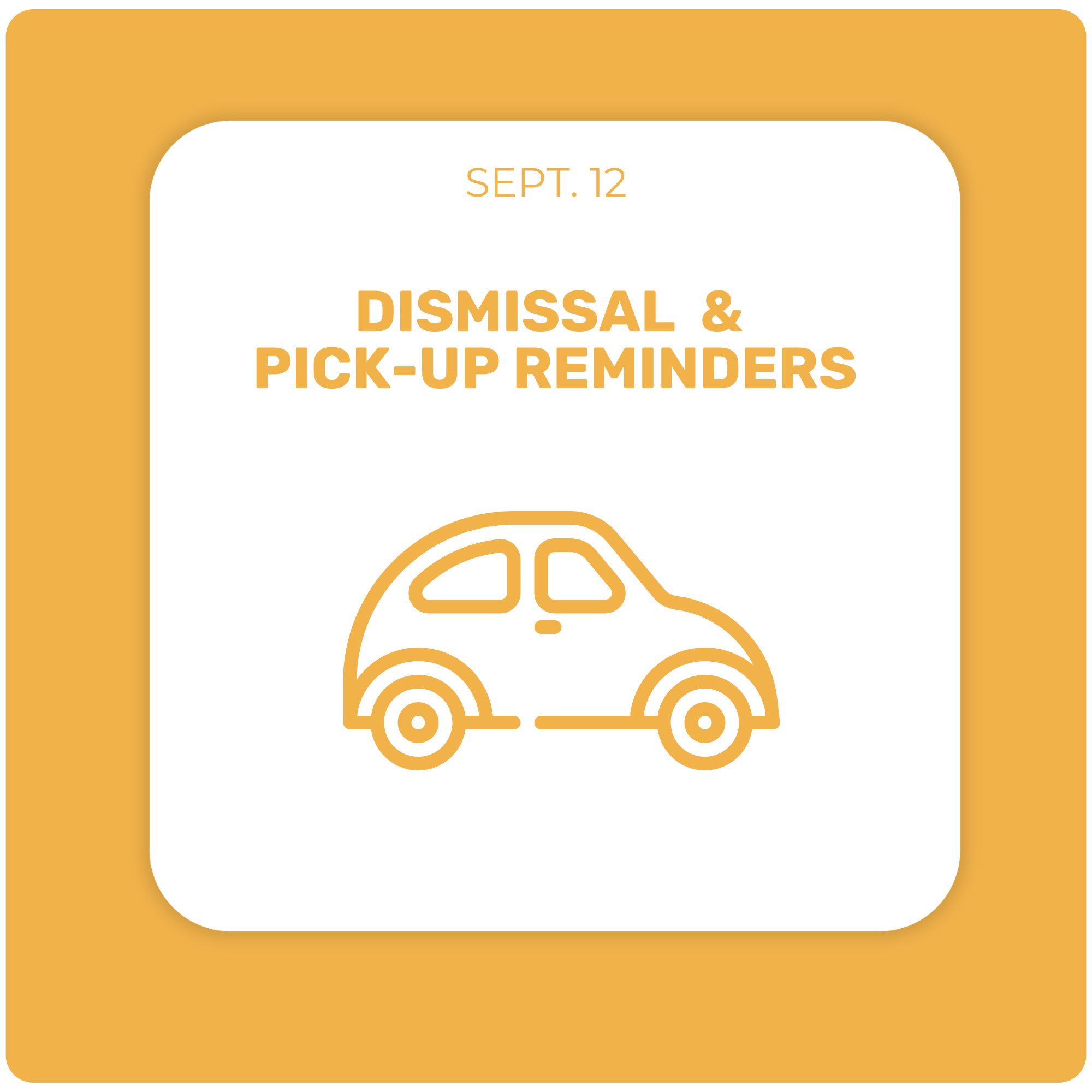 Upper School Dismissal Reminder