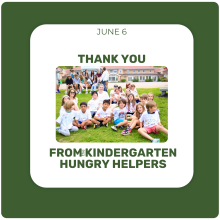 Thank you for Supporting the Kindergarten Food Drive Thank you for Supporting the Kindergarten Food Drive