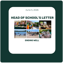 Head of School's Letter: Ending Well - June 5, 2026 