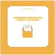 Honoring Departing Faculty & Staff at the end of the 25-26 School Year
