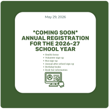 *Coming Soon* Annual Registration *Coming Soon* Annual Registration