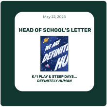 Head of School's Letter - May 22 Head of School's Letter - May 22
