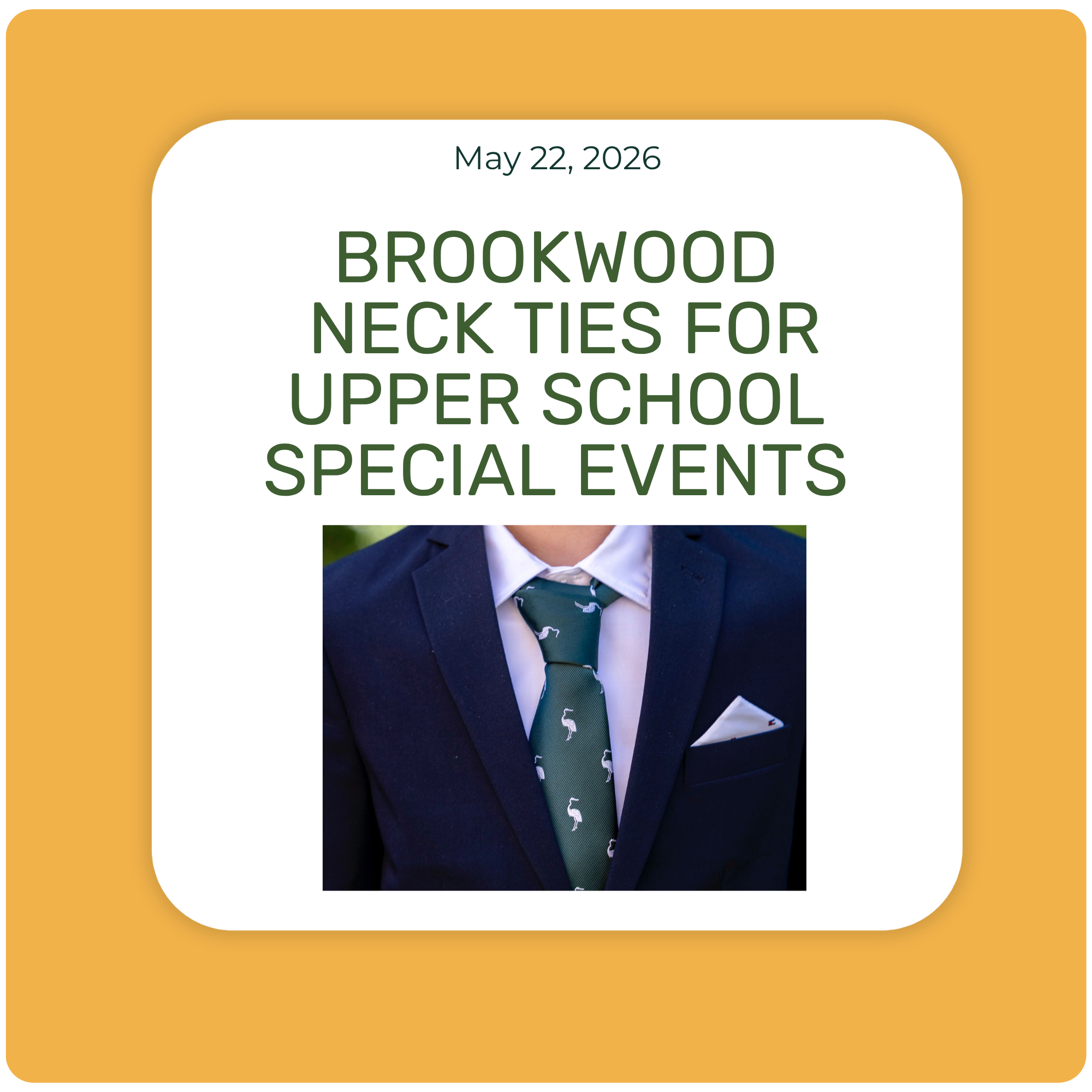 Commencement Countdown: Brookwood Neck Ties Commencement Countdown: Brookwood Neck Ties