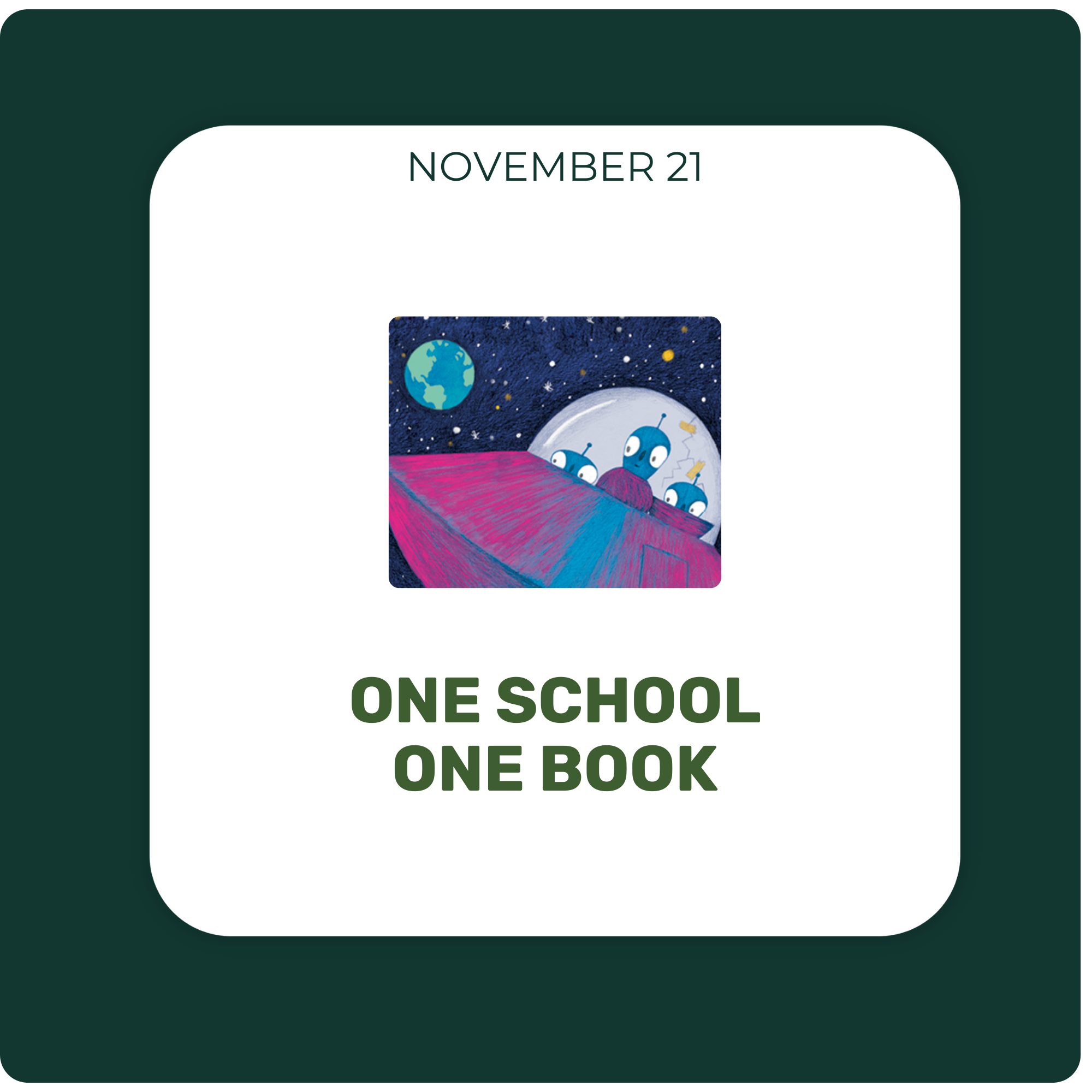 One School, One Book Announcement