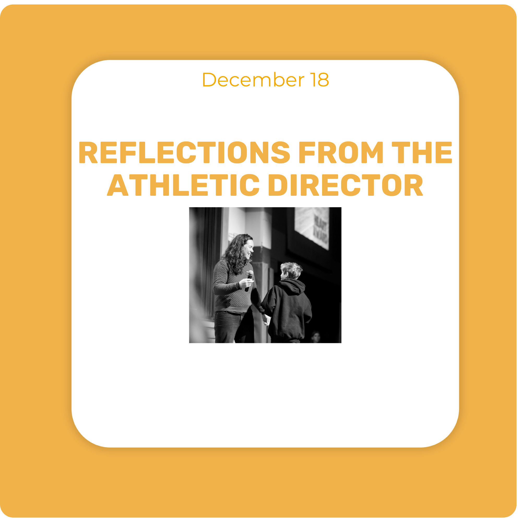 Reflections from the Athletic Director