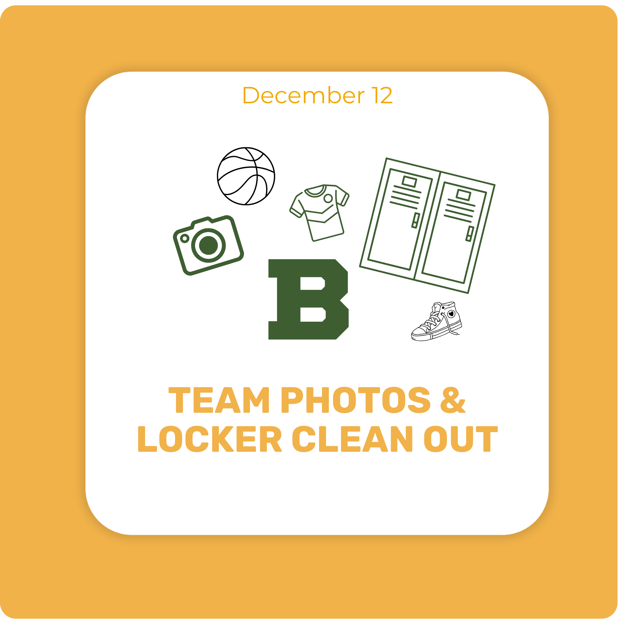 Athletic Team Photos + Locker Cleanout Athletic Team Photos + Locker Cleanout