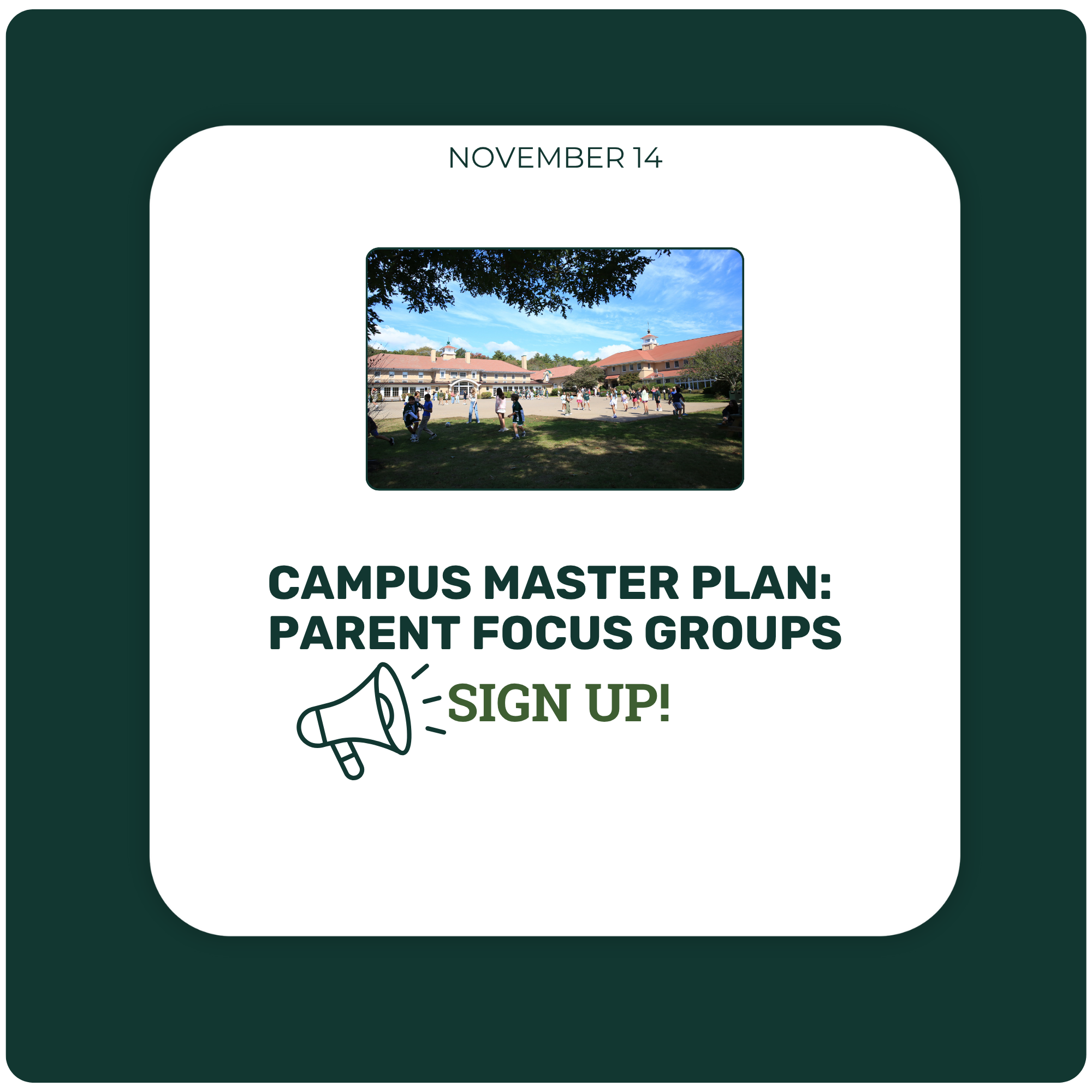 Campus Master Plan: Parent Focus Groups