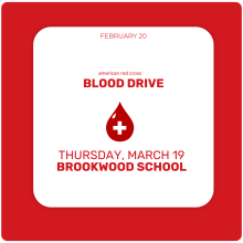 American Red Cross Blood Drive at Brookwood School