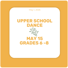 Grades 6 - 8 Dance, May 15 