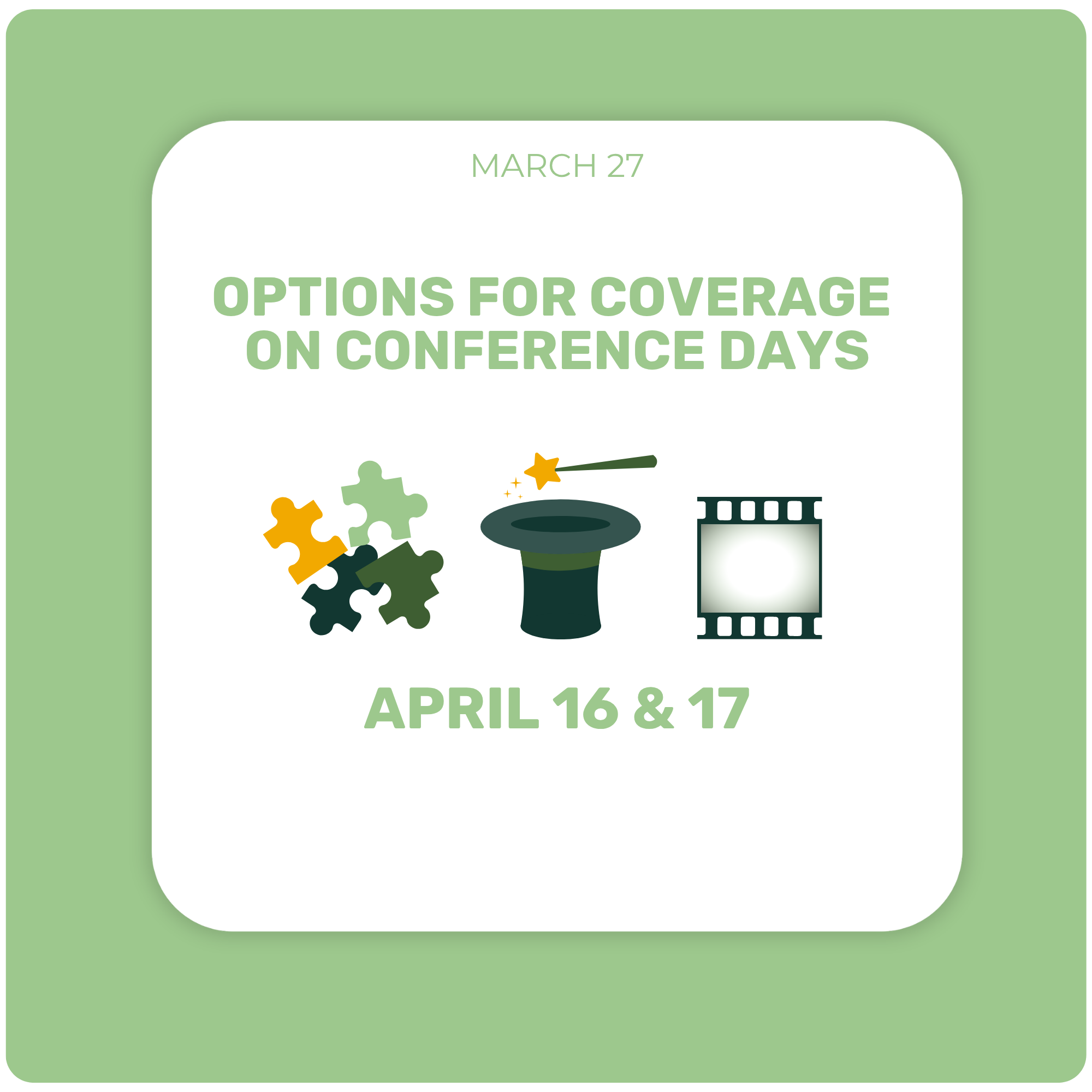 Auxiliary Options for Conference Days