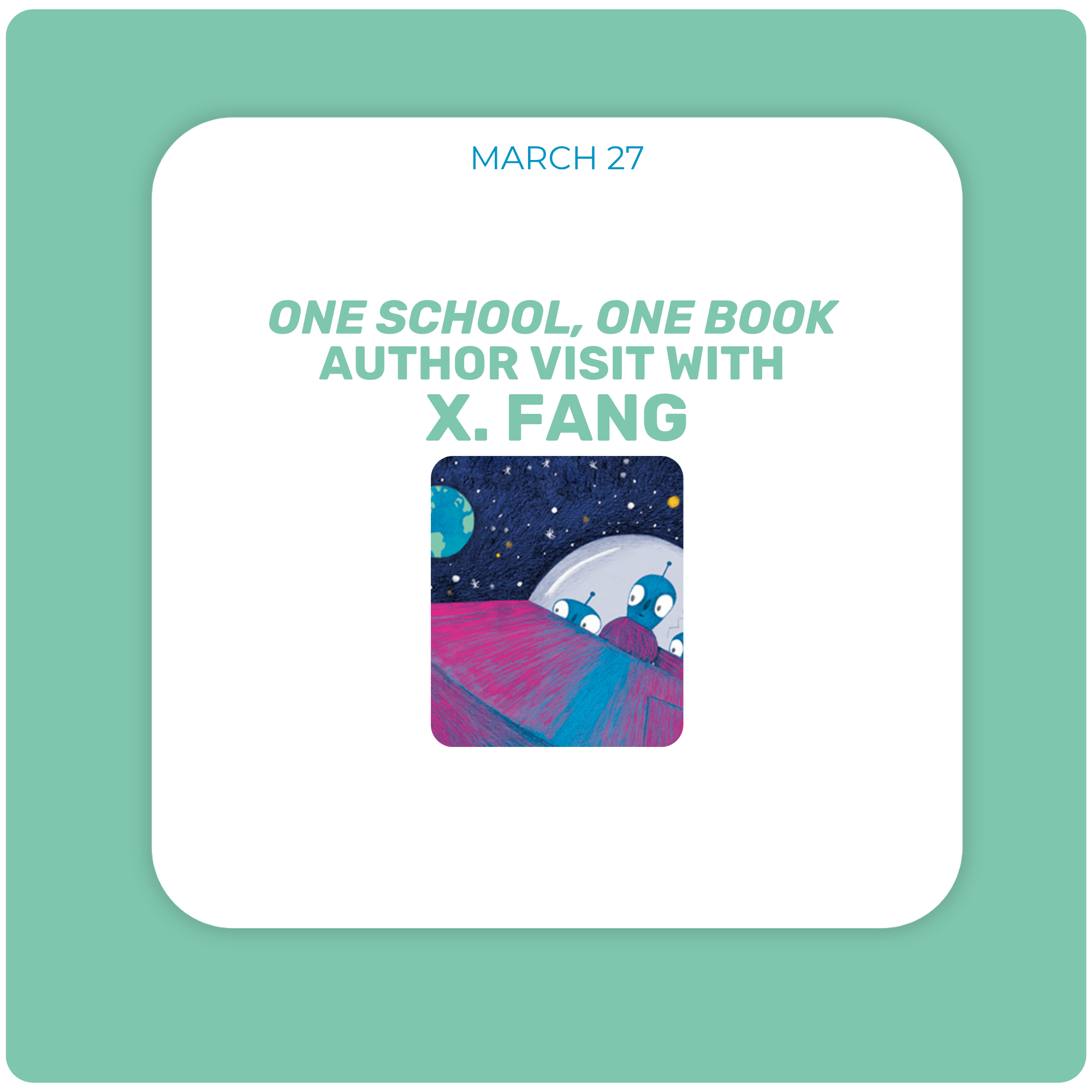 One School, One Book Author Visit with X. Fang